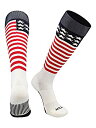 【中古】【輸入品・未使用】TCK Stars and Stripes アメリカ国旗野球ソックス L ホワイト