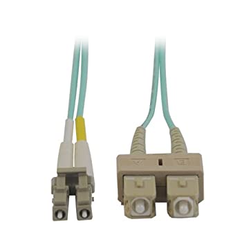 【中古】【輸入品・未使用】Tripp Lite 15M 10Gb Duplex Multimode 50/125 OM3 LSZH Fiber Optic Patch Cable LC/SC Aqua 50' 50ft 15 Meter - Patch cable - SC multi-mode