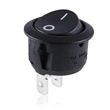 【中古】【輸入品・未使用】NTE Electronics 54-503 Snap-In Round Hole Rocker Switch with Legend SPST Circuit ON-NONE-OFF Action Nylon Actuator 0.187 Quick Connect