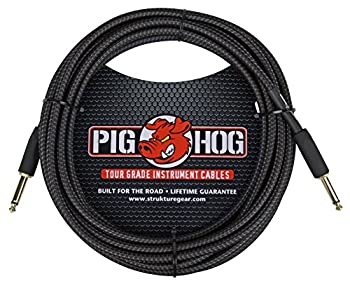 【中古】【輸入品・未使用】Pig Hog PC-H10BK 1/4インチ ブラック ウーブン ギター 楽器ケーブル 20 Feet PCH20BK