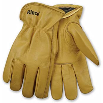 yÁzyAiEgpzKINCO 98RL-M Men's Lined Cowhide Gloves Heat Keep Lining Keystone Thumb Medium Golden by KINCO INTERNATIONAL