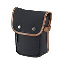 【中古】【輸入品・未使用】Billingham Delta カメラポケット (ブラックキャンバス/タンレザー)