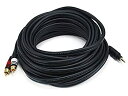 【中古】【輸入品・未使用】Monoprice 約7.6m(25フィート)プレミアム3.5mmステレオオスから2RCAオス22AWGケーブル(金メッキ)-ブラック