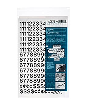 šۡ͢ʡ̤ѡ(1.3cm High Black) - Chartpak Self-Adhesive Vinyl Numbers...