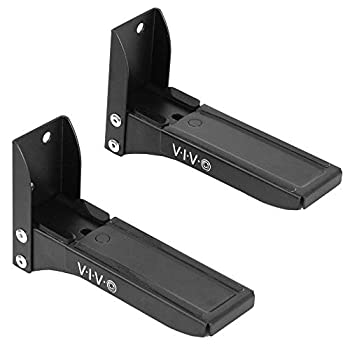 【中古】【輸入品・未使用】VIVO スチールユニバーサルデュアルサウンドバー壁マウントLブラケット 調節可能な延長スピーカーアームホルダー ブラック Mount-SPSB4