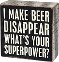 【ポイントアップ中！】【中古】【輸入品・未使用未開封】(I Make Beer Disappear) - Primitives by Kathy Pinstriped Trimmed Box Sig..