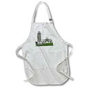 【中古】【輸入品・未使用】Apr 1138休暇スポット???タワーのピサイタリア???エプロン White-Full apr_1138_1