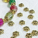 【中古】【輸入品・未使用】Beading Station 50-Piece Star Shaped Metal Bead Caps for Jewelry Ma...