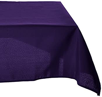 【中古】【輸入品・未使用】LinenTablecloth 85-inch正方形ポリエステルテーブルクロスパープル