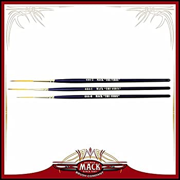 【中古】【輸入品・未使用】Set of 3 Size 0-2 Series 444 The Virus Scrolling Script Pinstriping Brush With Specially Blended Golden Taklon by Andrew Mack Brush