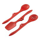 【中古】【輸入品・未使用】Rachael Ray 3 Piece Silicone Lazy Tools Set Red by Rachael Ray