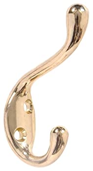 【中古】【輸入品・未使用】The Hillman Group 852081 Coat & Hat Hook- Brass Finish 2-Pack