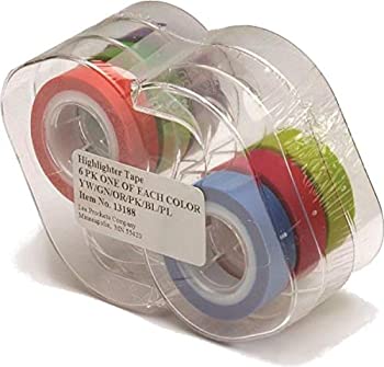 【中古】【輸入品・未使用】Lee Removable Highlighter Tape 1 Roll of Each of 6 Standard Colors 1/2-Inch with Dispenser (13188)