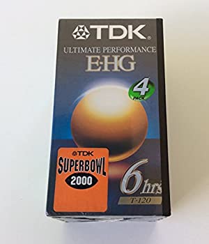 【中古】【輸入品・未使用】TDK T-120 E-HG Ultimate Performance VHSテープ (4パック)