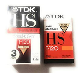【中古】【輸入品・未使用】TDK T120HS ハイスタンダードVHSビデオテープ (製造中止) 3PK 6 HRS