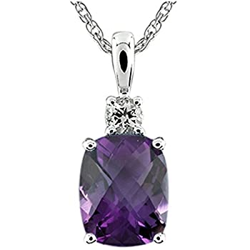 【中古】【輸入品・未使用】9?X 7?mmアンティーク灰色形状アメジストとホワイトトパーズペンダントネックレス???18インチW /チェーン