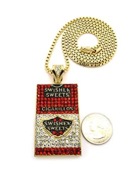 【中古】【輸入品・未使用】(ビター・スイート・ストア) Bitter Sweet Store派手なヒップホップチェーンネックレス ゴールドスウィッシャー スイーツ シガリロ ペンダントボ 【中古】【輸入品・未使用】(ビター・スイート・ストア) Bitter Sweet Store派手なヒップホップチェーンネックレス ゴールドスウィッシャー スイーツ シガリロ ペンダントボ