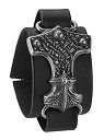 【中古】【輸入品・未使用】Thunderhammer Norse Godレザーブレスレットby Alchemy Gothic