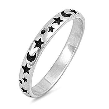 【中古】【輸入品・未使用】Moon Starかわいいファッション新しい。925スターリングシルバーつま先リングバンドサイズ2???12