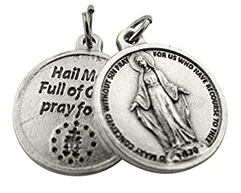 【中古】【輸入品・未使用】シルバー調メダル カトリックの聖人メダル 祈りのペンダント 3/4インチ 【中古】【輸入品・未使用】シルバー調メダル カトリックの聖人メダル 祈りのペンダント 3/4インチ