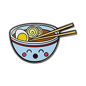 【中古】【輸入品・未使用】Real Sic ラーメン型のエナメルピンバッジ かわいいラーメン丼 卵付き