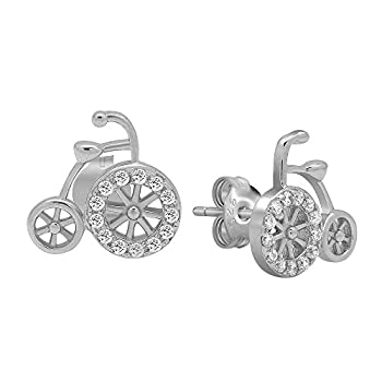 【中古】【輸入品・未使用】(ニッケルフリー) 925スターリングシルバー古いファッション自転車スタッド..