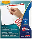【中古】【輸入品・未使用】Index Maker Clear Label Dividers 8-Tab Letter White 5 Sets