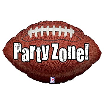 【中古】【輸入品・未使用】Party Zone Football Shape 70cm Mylar Balloon