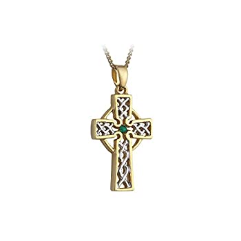 【中古】【輸入品・未使用】Gold Plated Two Tone Filigree Celtic Cross Necklace-Irish Made 【中古】【輸入品・未使用】Gold Plated Two Tone Filigree Celtic Cross Necklace-Irish Made