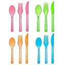 【中古】【輸入品・未使用】(パーティーエッセンシャル) Party Essentials ハードプラスチックカトラリーコンボパック 16 Place Settings N124890