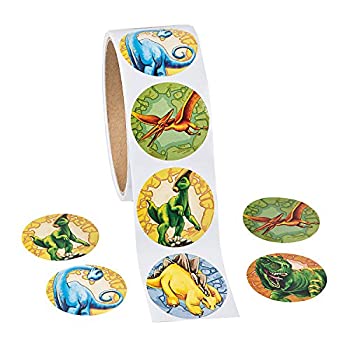 【中古】【輸入品・未使用未開封】恐竜ステッカーロール (100パック) 1 1/2インチ