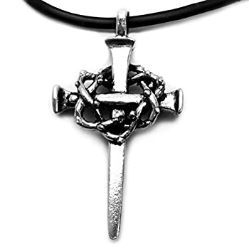 【中古】【輸入品・未使用】Crown of Thornsアンティークピュータークロスネックレス