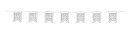 【中古】【輸入品・未使用】Beistle ダイカットHappy Ever After ペナントバナー 8.25インチ x 226.25インチ ホワイト 1パック