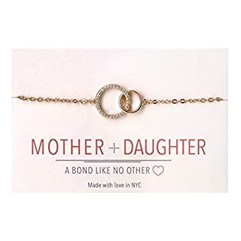 【中古】【輸入品・未使用】A+O 母と娘 ジュエリーギフト ? インターロックサークルブレスレット ゴールド ローズゴールド スターリングシルバー