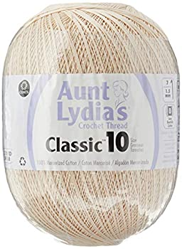 【中古】【輸入品・未使用】Coats Crochet Aunt Lydias Classic10 毛糸 超極細 クリーム系