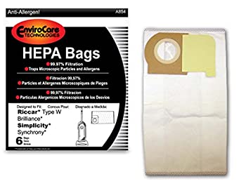 yÁzyAiEgpzRiccar Type W and Brilliance Simplicity Synchrony HEPA Vacuum Bags 6 pk. by EnviroCare by Riccar Simplicity