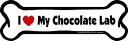 【中古】【輸入品・未使用】Imagine This Bone Car Magnet I Love My Lab (Chocolate Lab) 2-Inch b...