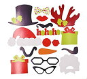 【中古】【輸入品・未使用】RayLineDo 17pcs DIY写真ブース小道具口ひげリップ帽子Antlerギフトスティッククリスマスパーティー
