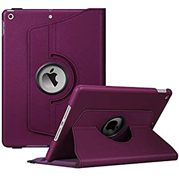 【中古】【輸入品・未使用未開封】Fintie 回転ケース iPad 第8世代 (2020) / 第7世代 (2019) 10.2インチ用 - [鉛筆ホルダー内蔵] 360度回転スマート保護スタンドカバー 自動スリー