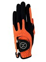 【中古】【輸入品・未使用】(Worn On Left Hand Orange) - Zero Friction Junior Compression-Fit Synthetic Golf Gloves Universal Fit One Size