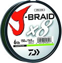 【中古】【輸入品・未使用】Daiw(ダイワ) J-Braid 150m 8本撚り ラウンドブレイドライン 65 lb グリーン
