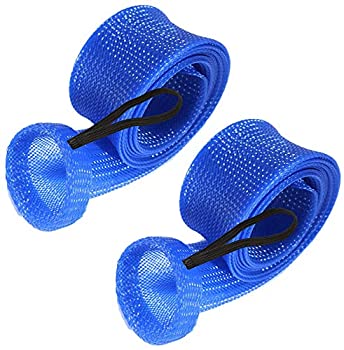 šۡ͢ʡ̤ѡ(2.5cm x 160cm (casting rods) Blue) - Reaction Tackle Fishing Rod Cover/Rod Sleeve/Rod Sock (2-Pack)/Flat or Pointed End/Spinning or Ca