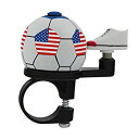 【中古】【輸入品・未使用】M-Wave Stars N-Stripes Soccer Bicycle Bell Red/White/Blue by M-Wave