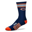 【中古】【輸入品・未使用】シカゴ・ベアーズ大人用ストライプデューシュソックス ネイビー One Size