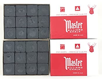 【中古】【輸入品・未使用】米国製 ? マスターチョーク 2箱 ? 24個 プールキューとビリヤードスティックチップ用 (ブラック)