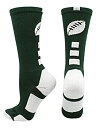 【中古】【輸入品・未使用】(Large Dark Green/White) - MadSportsStuff Football Logo Athletic Cr...