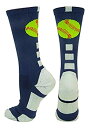 【中古】【輸入品・未使用】(Small Navy/White) - MadSportsStuff Softball Logo Crew Socks(4)