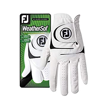 【中古】【輸入品・未使用未開封】Footjoy WeatherSof メンズゴルフグローブ - 右手/左手&サイズ選択可世界No.1ゴルフグローブ。 ホワイト