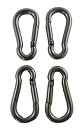 【中古】【輸入品・未使用】ステンレススチール製316スプリングフック4個。目なしカラビナ11/64インチ (4.5mm) マリングレード