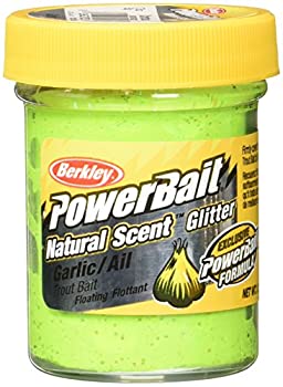 【中古】【輸入品・未使用】(Garlic Chartreuse) - PowerBait Natural Glitter Trout Bait